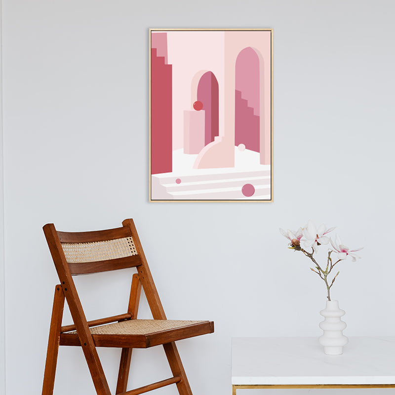 Vivolux | Nordic Style Innen Treppenmalerei in sanften Farben Texturiertes Canvas für das Esszimmer