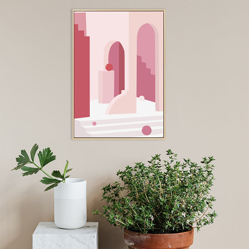 Vivolux | Nordic Style Innen Treppenmalerei in sanften Farben Texturiertes Canvas für das Esszimmer