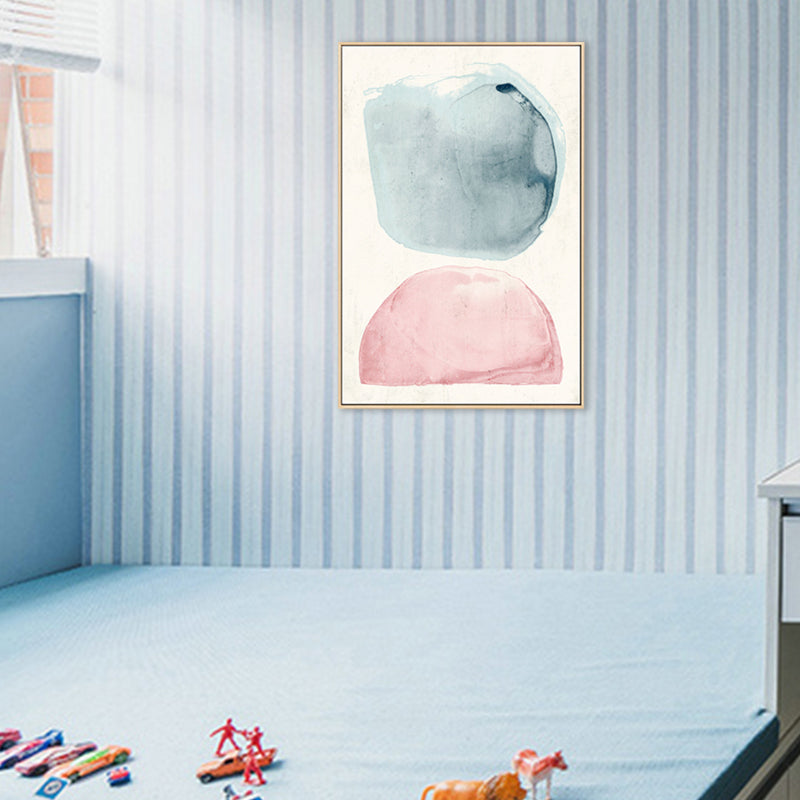 Vivolux | Skandinavische abstrakte Leinwand Jungenzimmer Wanddekoration in Pastellfarbe, mehrere Größen