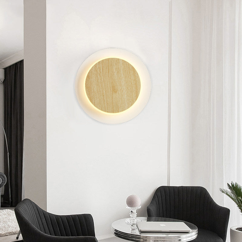 Vivolux | Einfacher Stil Slim Panel Wandlicht Holz Acryl Energieeinsparung Wandlampe für Korridor Küche
