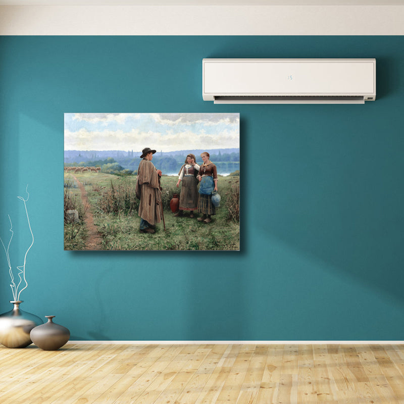Vivolux | Texturierte rustikale Wanddekoration Leinwand Impressionismus Stil Gemälde für das Wohnzimmer