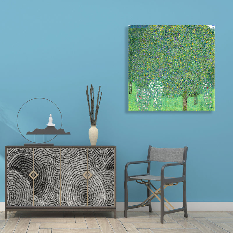 Vivolux | Orange Trees Malerei Texturiert Französischer Landhausstil für Jungen Schlafzimmer Wandkunst Dekor