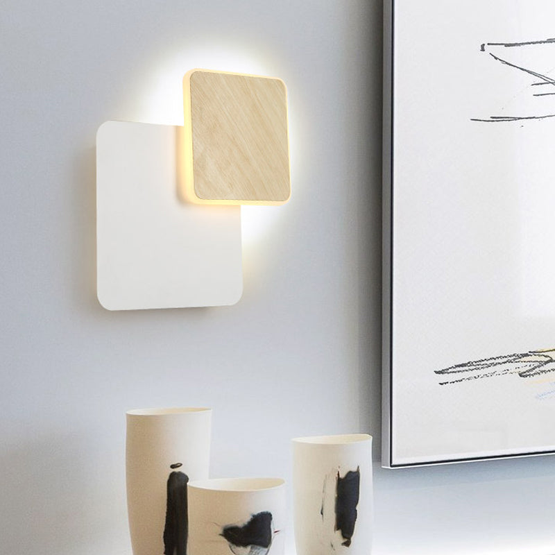 Vivolux | Einfacher Stil Slim Panel Wandlicht Holz Acryl Energieeinsparung Wandlampe für Korridor Küche