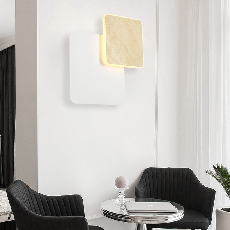 Vivolux | Einfacher Stil Slim Panel Wandlicht Holz Acryl Energieeinsparung Wandlampe für Korridor Küche