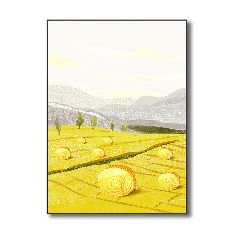 Vivolux | Ruhige natürliche Landschaftsmalerei Pastellfarben Leinwand Wandkunst texturiert, mehrere Größen