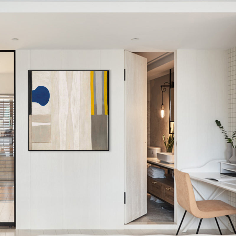 Vivolux | Nordic Style Geschirr Malerei Pastell Farbe Texturiertes Wand Kunst Dekor für Spielzimmer
