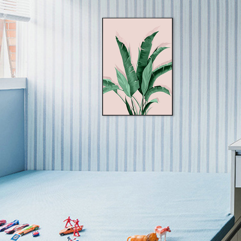 Vivolux | Pastellfarbe Blätter Malerei Moderne Stil Texturierte Wandkunst Dekor für Mädchenzimmer