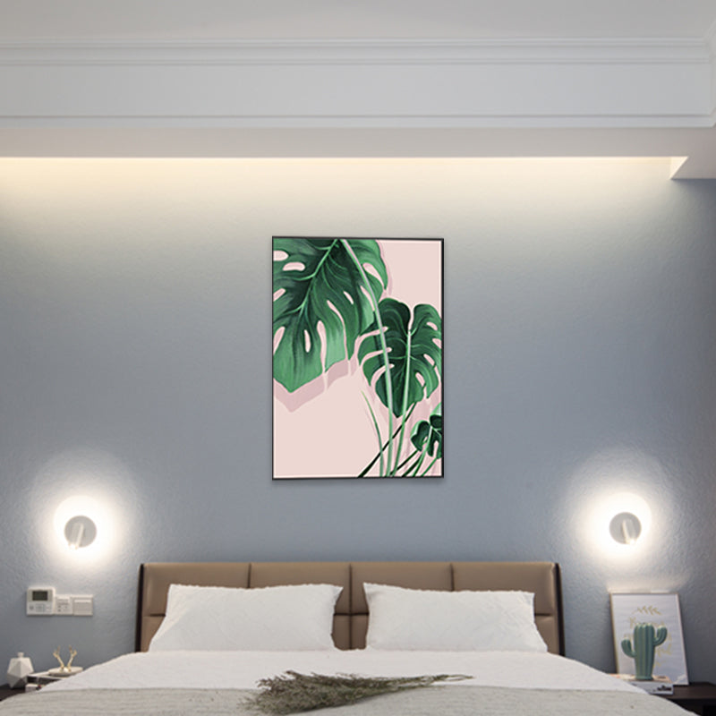 Vivolux | Pastellfarbe Blätter Malerei Moderne Stil Texturierte Wandkunst Dekor für Mädchenzimmer