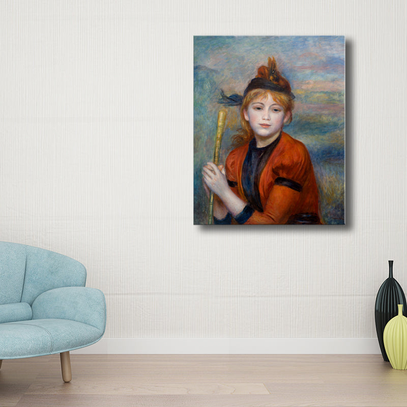 Vivolux | Orange Europäische Maiden Gemälde Texturiert Impressionismus Stil Esszimmer Wandkunst