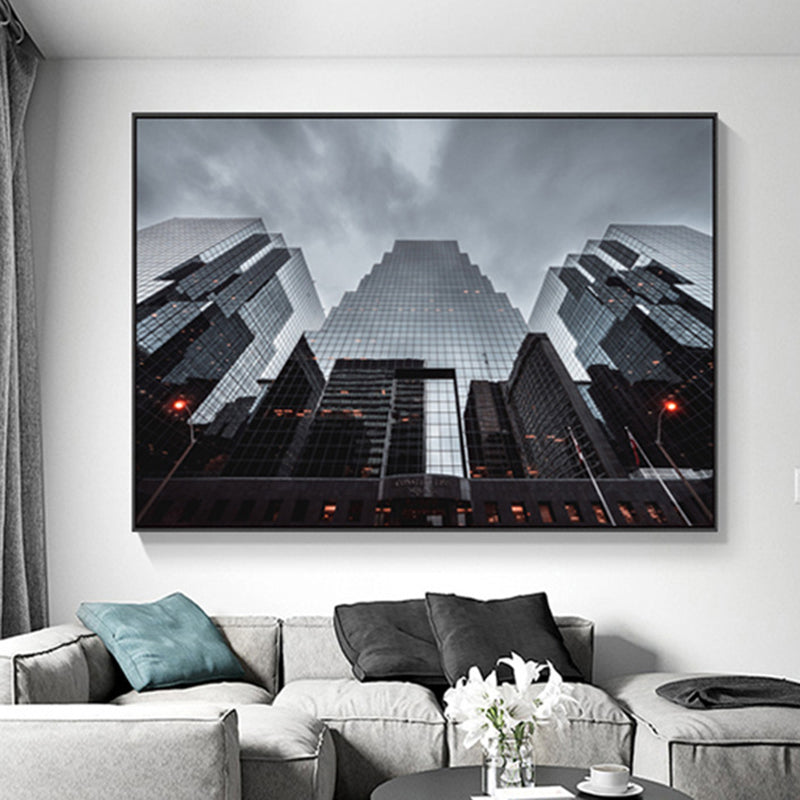 Vivolux | Pastellfarbe Moderne Stil Kunst Hohe Architektur Leinwand für die Küche, Mehrere Größen