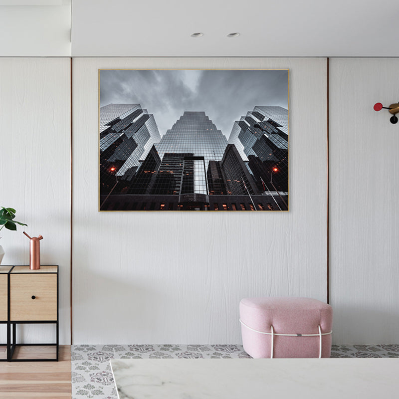 Vivolux | Pastellfarbe Moderne Stil Kunst Hohe Architektur Leinwand für die Küche, Mehrere Größen