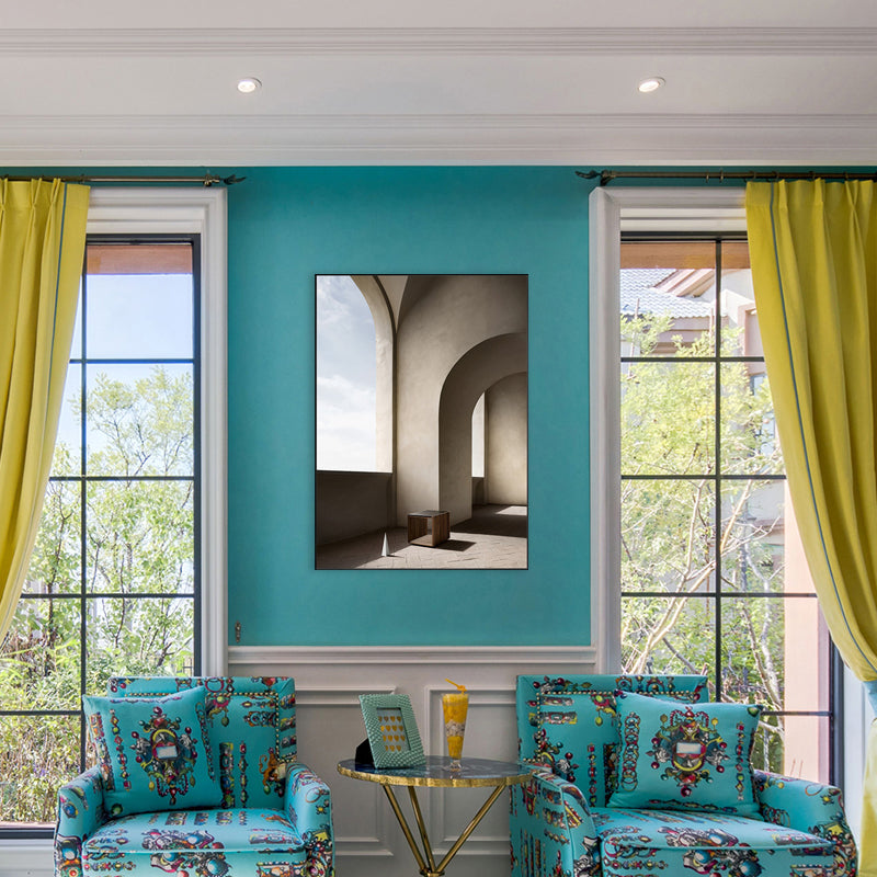 Vivolux | Textured Arched Door Scenery Painting Modern Style Canvas Wall Art, Multiple Sizes
