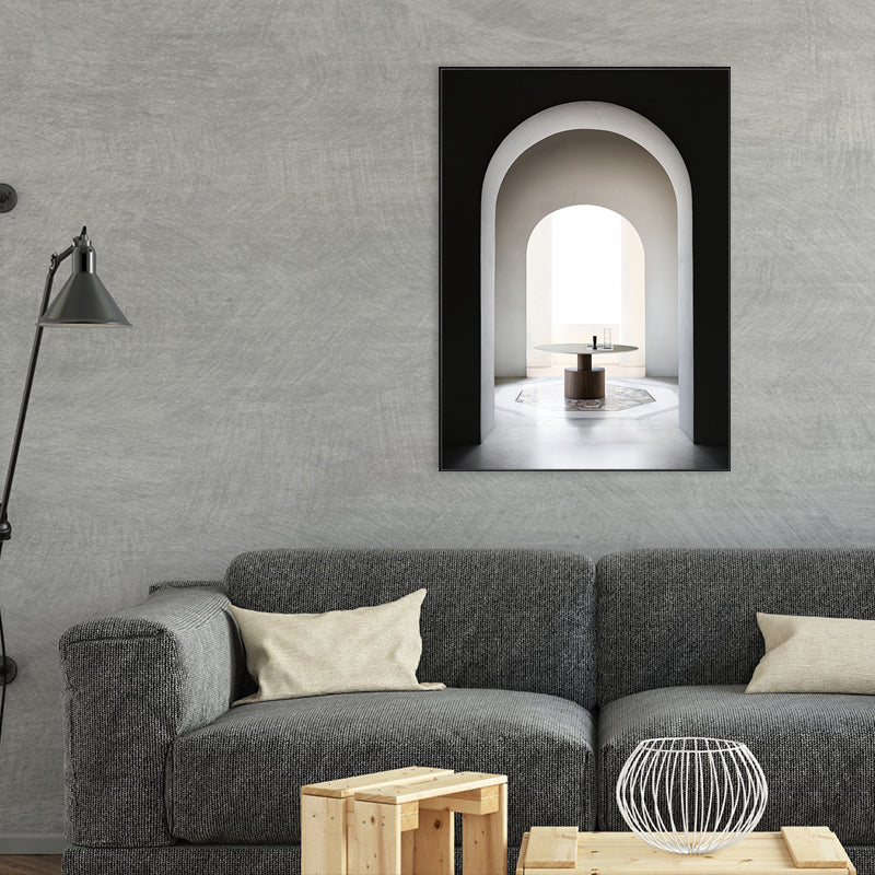 Vivolux | Textured Arched Door Scenery Painting Modern Style Canvas Wall Art, Multiple Sizes