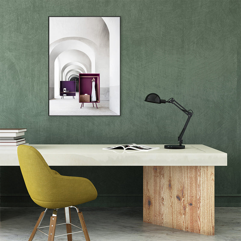 Vivolux | Textured Arched Door Scenery Painting Modern Style Canvas Wall Art, Multiple Sizes
