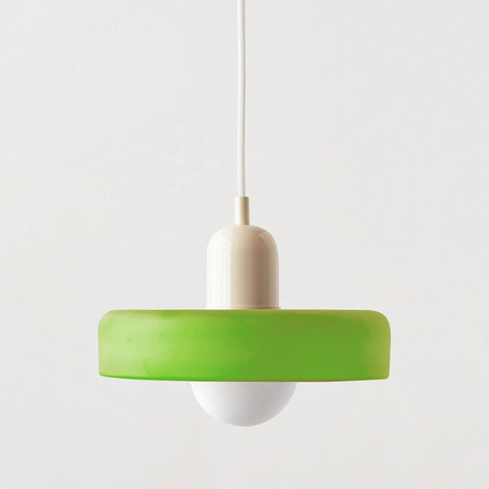 Vivolux | Pendelleuchte aus farbigem Glas | Elegante Hängeleuchte im Bauhaus-Stil | Designlampe für Wohnzimmer & Esszimmer