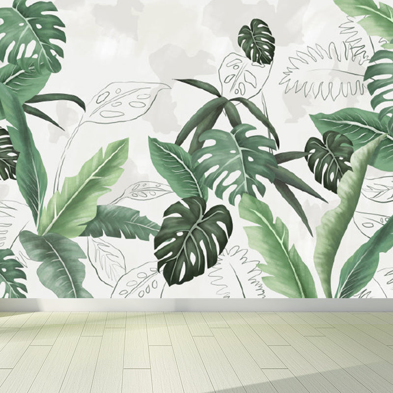 Vivolux | Verschiedene Blätter Wandmural für Esszimmer Illustration Wanddekoration, maßgeschneidert gedruckt