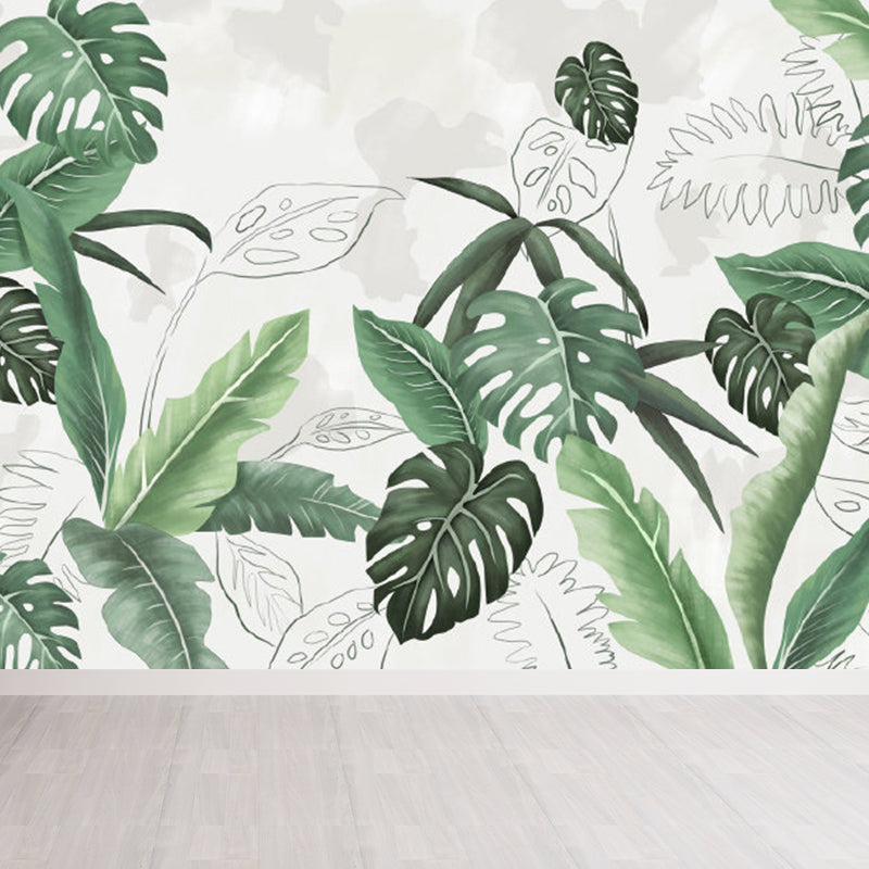 Vivolux | Verschiedene Blätter Wandmural für Esszimmer Illustration Wanddekoration, maßgeschneidert gedruckt
