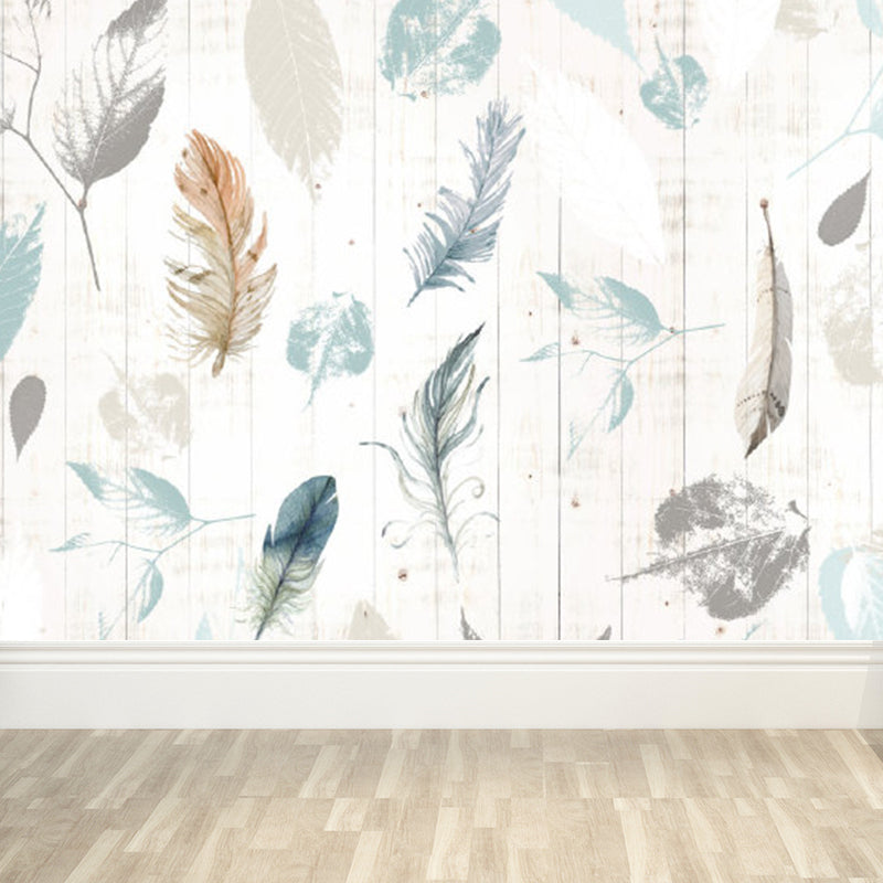 Vivolux | Verschiedene Blätter Wandmural für Esszimmer Illustration Wanddekoration, maßgeschneidert gedruckt