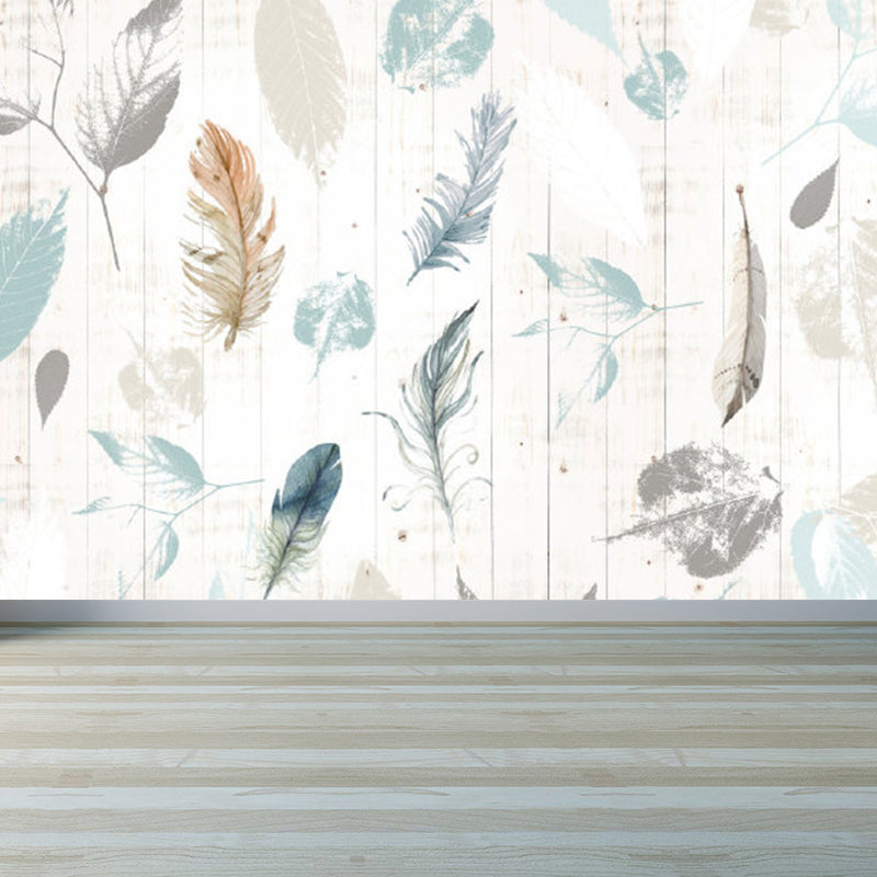 Vivolux | Verschiedene Blätter Wandmural für Esszimmer Illustration Wanddekoration, maßgeschneidert gedruckt