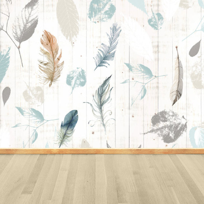 Vivolux | Verschiedene Blätter Wandmural für Esszimmer Illustration Wanddekoration, maßgeschneidert gedruckt