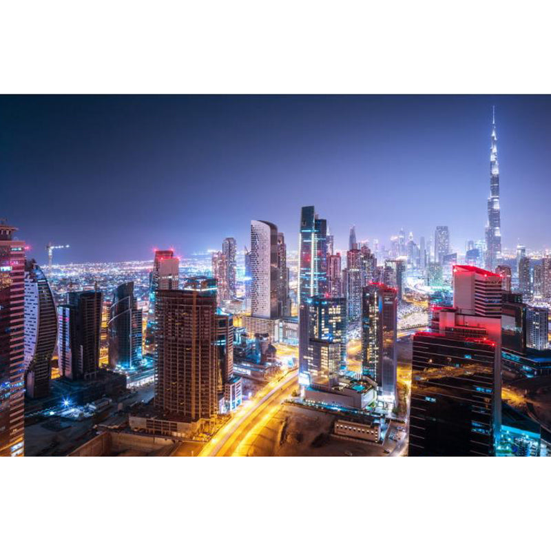 Vivolux | Urban Cityscape Muurbehang Donkere Kleur Vochtbestendig Wanddecoratie für Zimmer