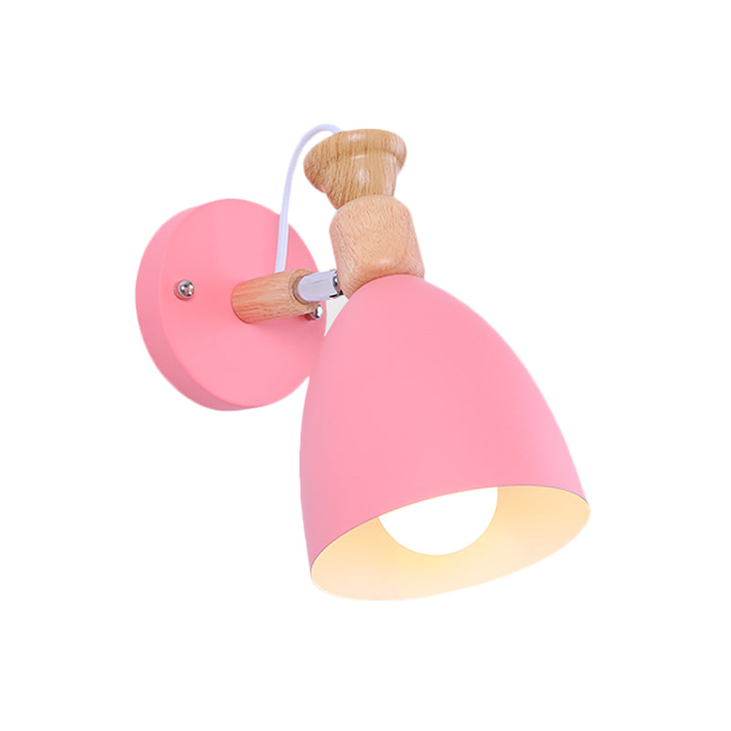 Vivolux | Nordic Stijlvolle Koepel Wandlamp Draaibaar Metaal Één Gloeilamp Ondertoon Wandlamp voor Kleuterschool