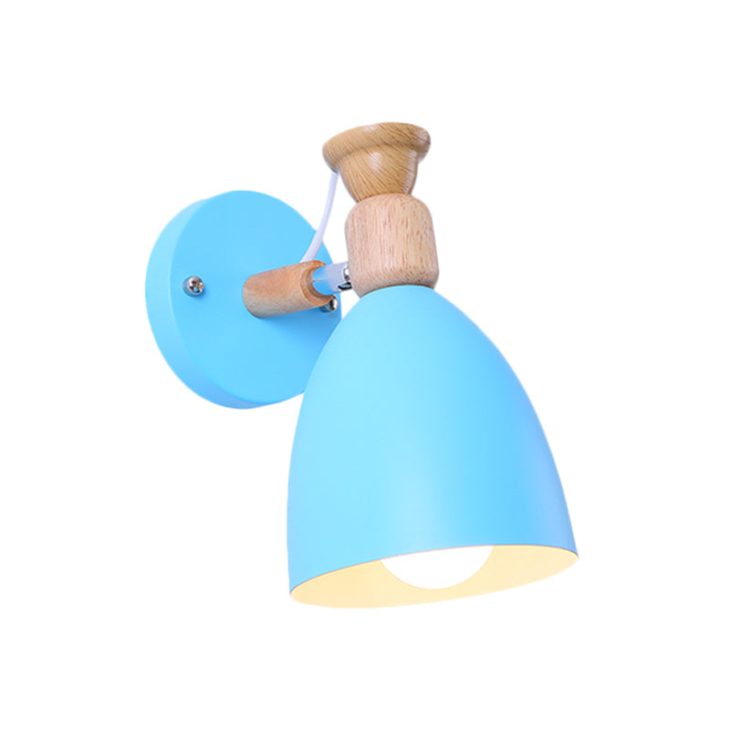 Vivolux | Nordic Stijlvolle Koepel Wandlamp Draaibaar Metaal Één Gloeilamp Ondertoon Wandlamp voor Kleuterschool