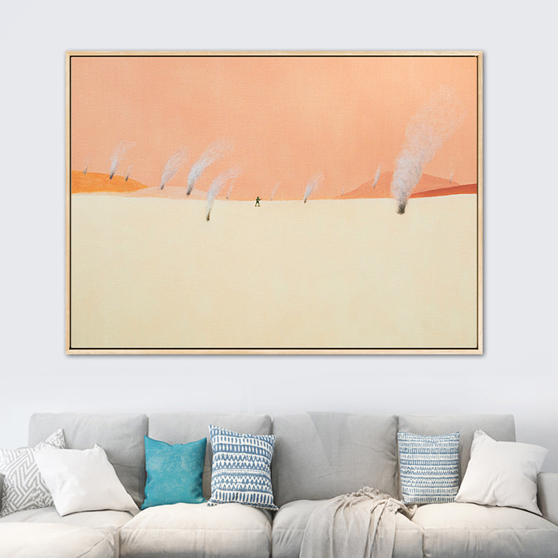Vivolux | Vast Snow Land Malerei Leinwand Kinderzimmer Landschaft Wandkunst Dekor in Pastellfarbe