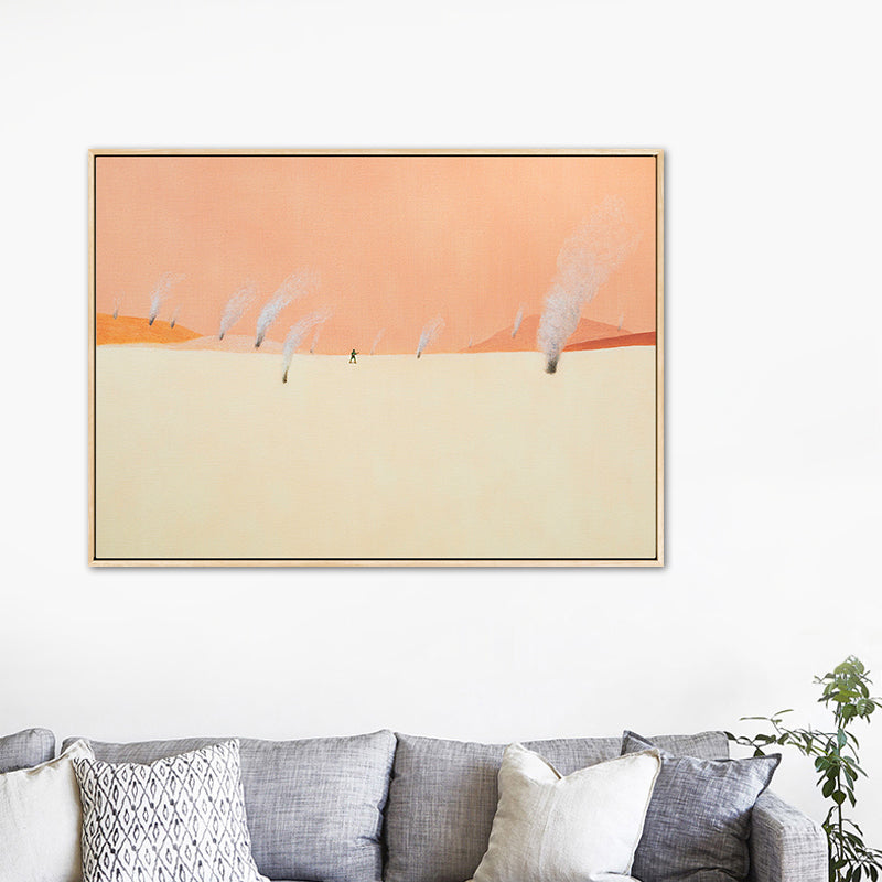 Vivolux | Vast Snow Land Malerei Leinwand Kinderzimmer Landschaft Wandkunst Dekor in Pastellfarbe