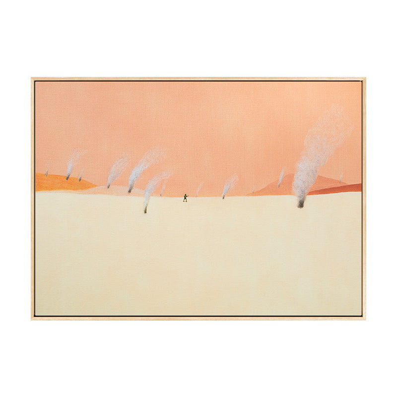 Vivolux | Vast Snow Land Malerei Leinwand Kinderzimmer Landschaft Wandkunst Dekor in Pastellfarbe