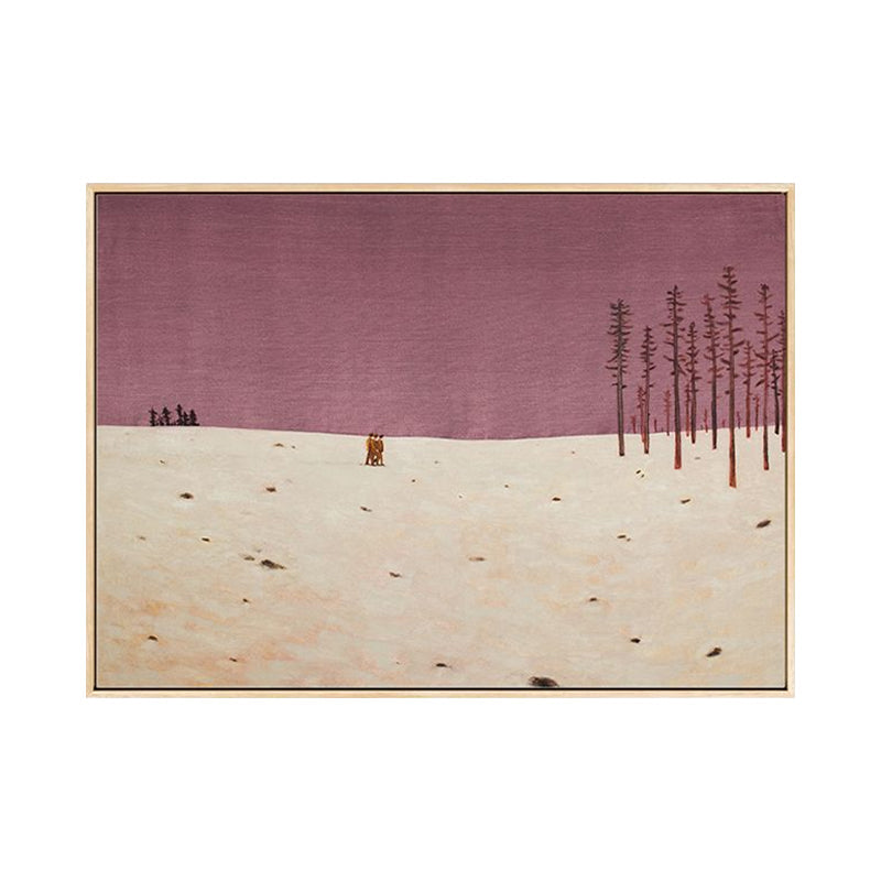 Vivolux | Vast Snow Land Malerei Leinwand Kinderzimmer Landschaft Wandkunst Dekor in Pastellfarbe