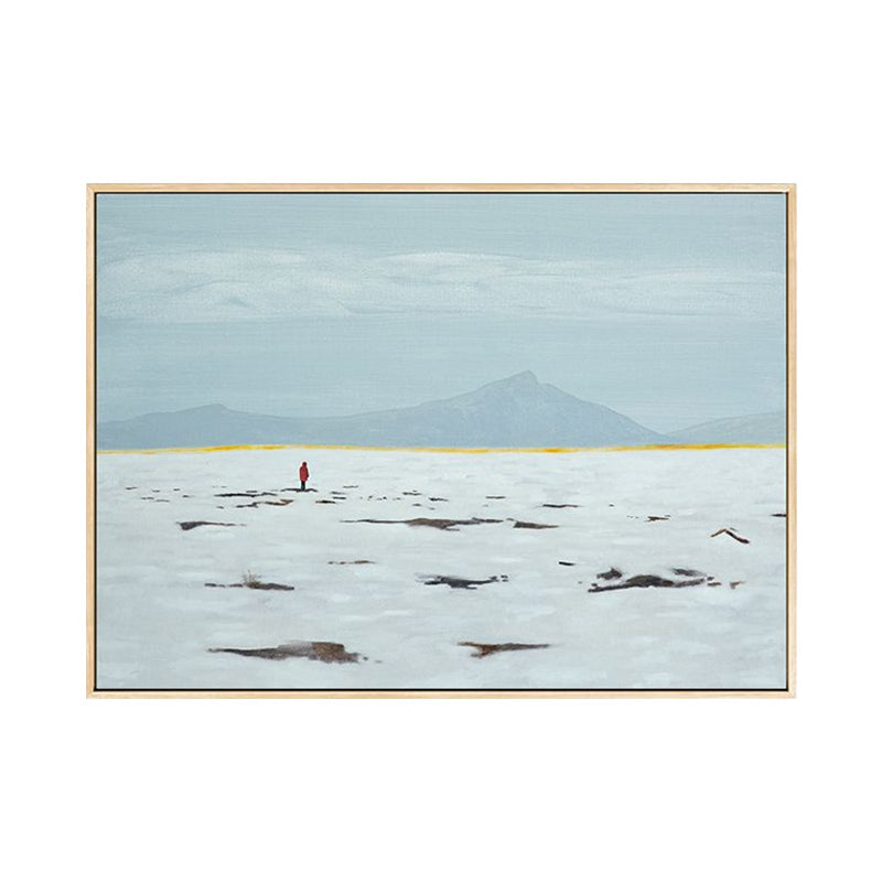 Vivolux | Vast Snow Land Malerei Leinwand Kinderzimmer Landschaft Wandkunst Dekor in Pastellfarbe