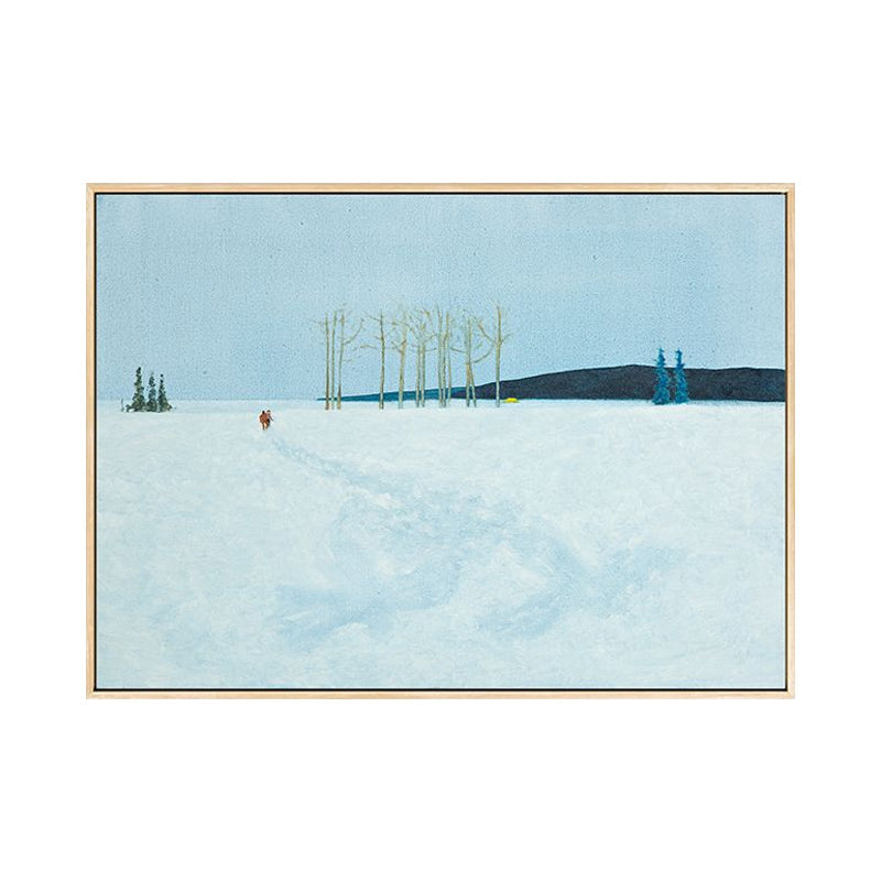 Vivolux | Vast Snow Land Malerei Leinwand Kinderzimmer Landschaft Wandkunst Dekor in Pastellfarbe