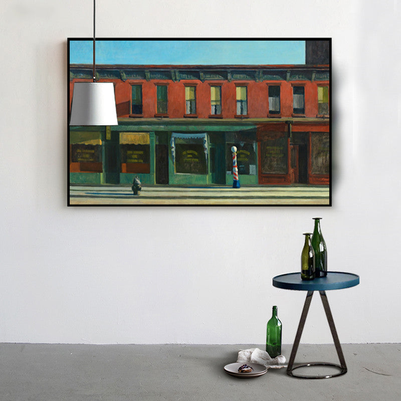 Vivolux | Reihenhaus Ölmalerei Kunstdruck Zeitgenössische Kunst Leinwand Wanddekoration, Mehrere Größenoptionen