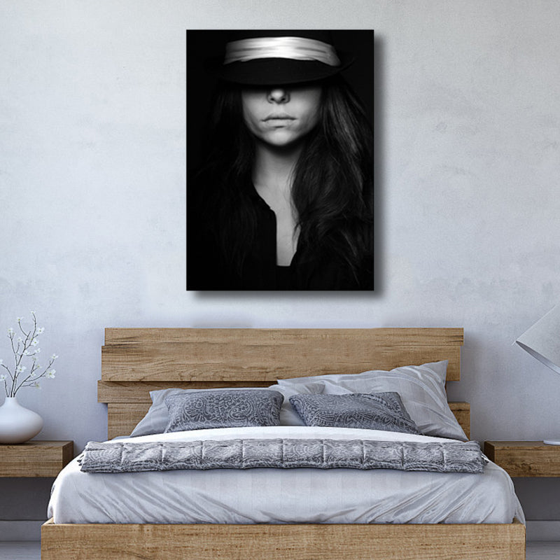 Vivolux | Schwarze fotografische Frauen Wandkunst Mode Glam Texturierte Leinwanddruck für Mädchenzimmer