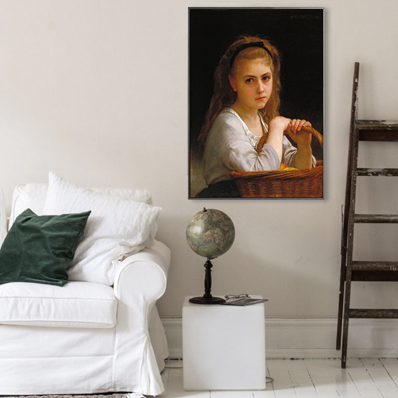 Vivolux | Unbeschwerte kleines Mädchen Leinwanddruck Texturiert Renaissance für Mädchen Schlafzimmer Malerei