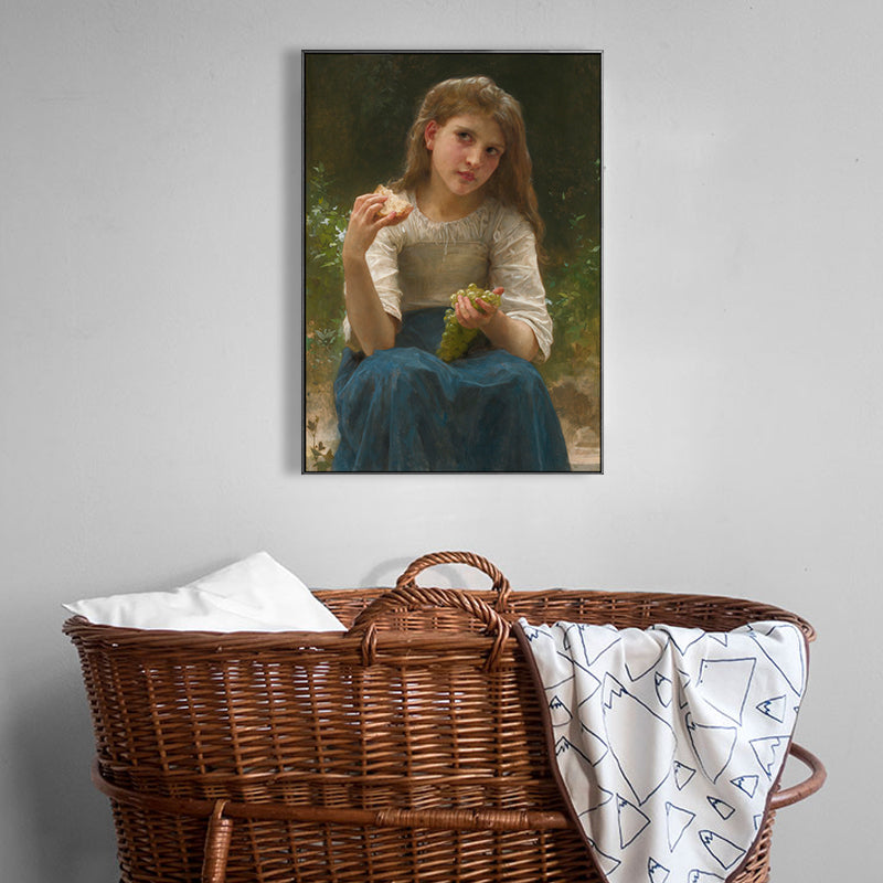 Vivolux | Unbeschwerte kleines Mädchen Leinwanddruck Texturiert Renaissance für Mädchen Schlafzimmer Malerei