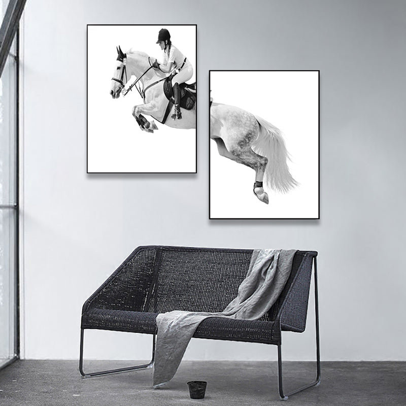 Vivolux | Paardrijden Vrouw Canvas Textuur Hedendaags Huis Interieur Muurkunst Decor