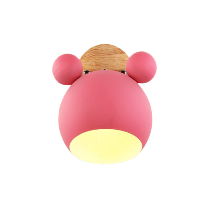 Vivolux | Nordic Style Globe Wandleuchte Holz & Metall 1 Lampe Wandleuchte für Restaurant Flur