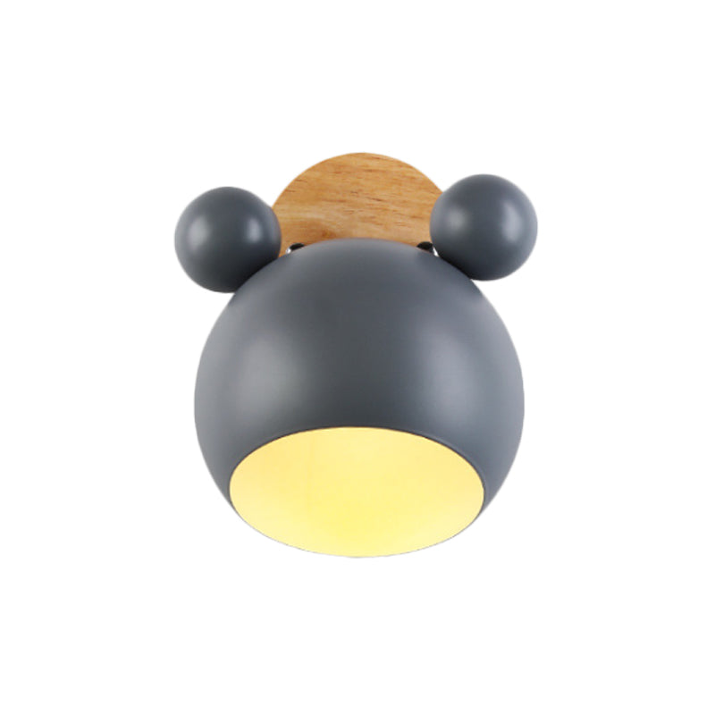 Vivolux | Nordic Style Globe Wandleuchte Holz & Metall 1 Lampe Wandleuchte für Restaurant Flur