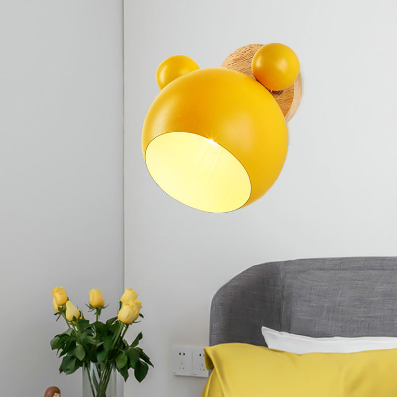 Vivolux | Nordic Style Globe Wandleuchte Holz & Metall 1 Lampe Wandleuchte für Restaurant Flur