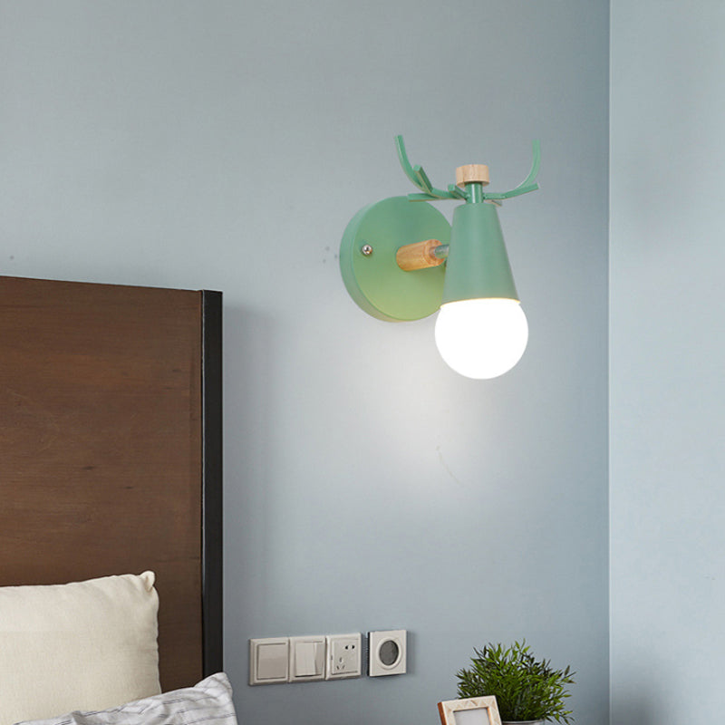 Vivolux | Nordic IJsconus Wandlamp met Hertenhoorns Metaal 1 Kop Sconcelamp voor Eetkamer