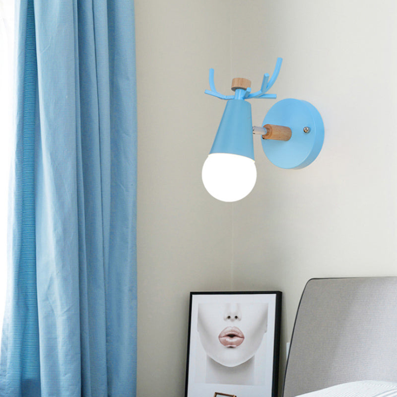 Vivolux | Nordic IJsconus Wandlamp met Hertenhoorns Metaal 1 Kop Sconcelamp voor Eetkamer