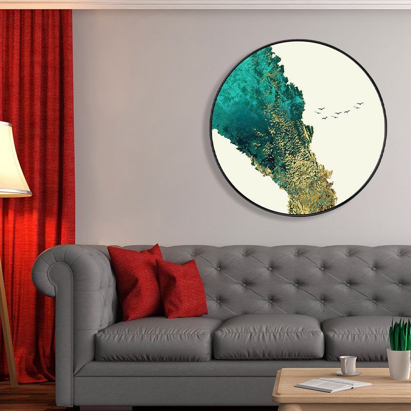 Vivolux | Pastellfarbener abstrakter Leinwandtexturiert skandinavischer Stil Mädchen Schlafzimmer Wandkunst Druck