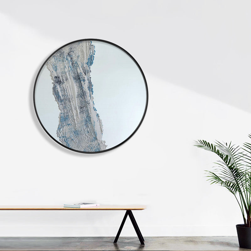 Vivolux | Pastellfarbener abstrakter Leinwandtexturiert skandinavischer Stil Mädchen Schlafzimmer Wandkunst Druck