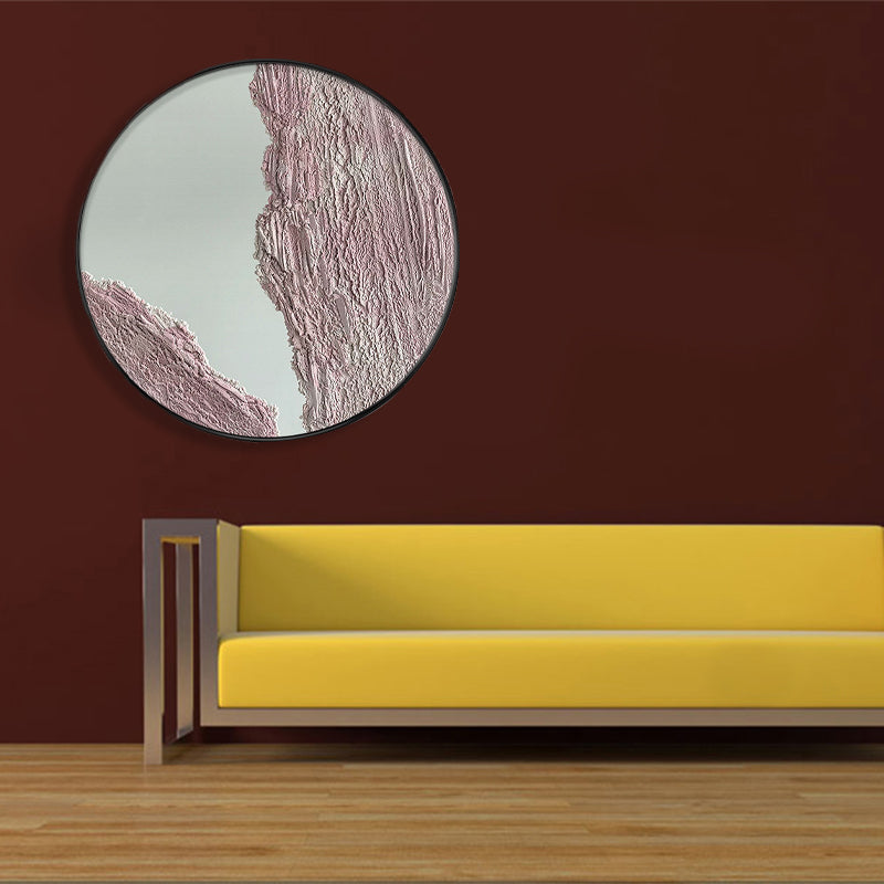 Vivolux | Pastellfarbener abstrakter Leinwandtexturiert skandinavischer Stil Mädchen Schlafzimmer Wandkunst Druck
