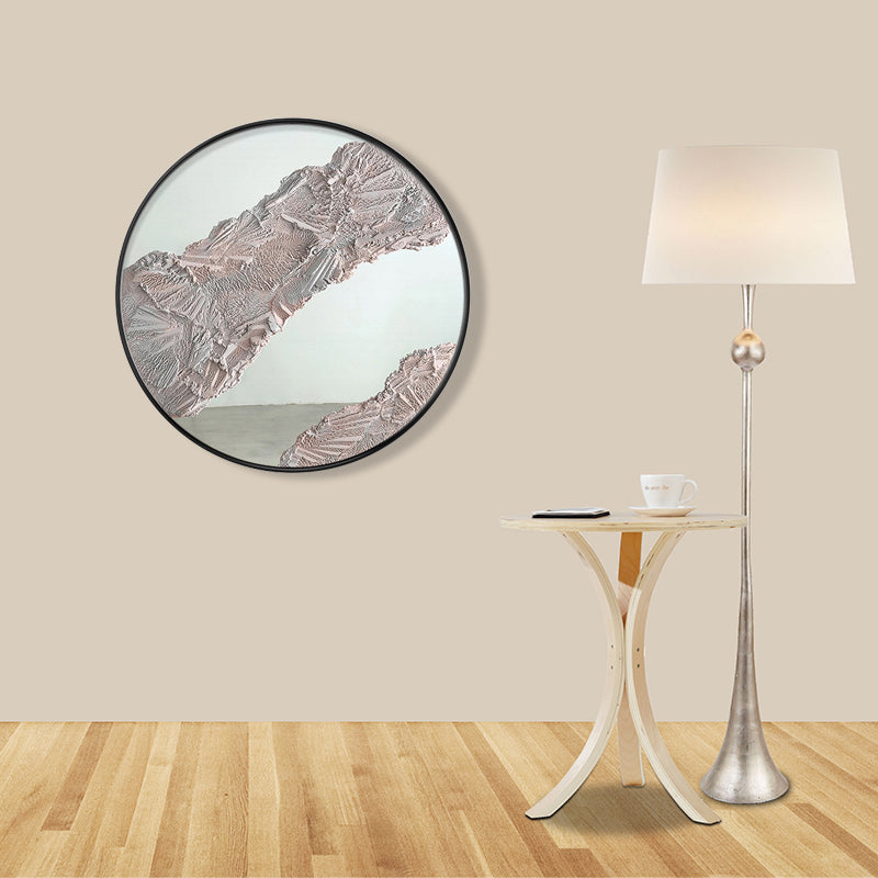 Vivolux | Pastellfarbener abstrakter Leinwandtexturiert skandinavischer Stil Mädchen Schlafzimmer Wandkunst Druck