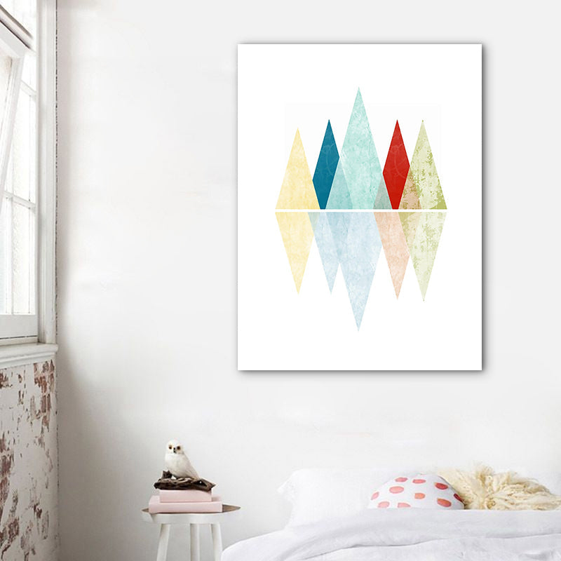 Vivolux | Rolling Mountains Wanddeko Pastellfarben Skandinavischer Stil Leinwand für Esszimmer