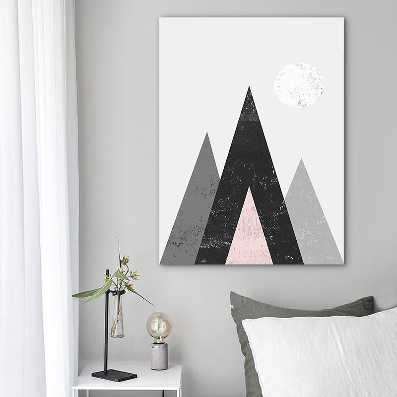 Vivolux | Rolling Mountains Wanddeko Pastellfarben Skandinavischer Stil Leinwand für Esszimmer