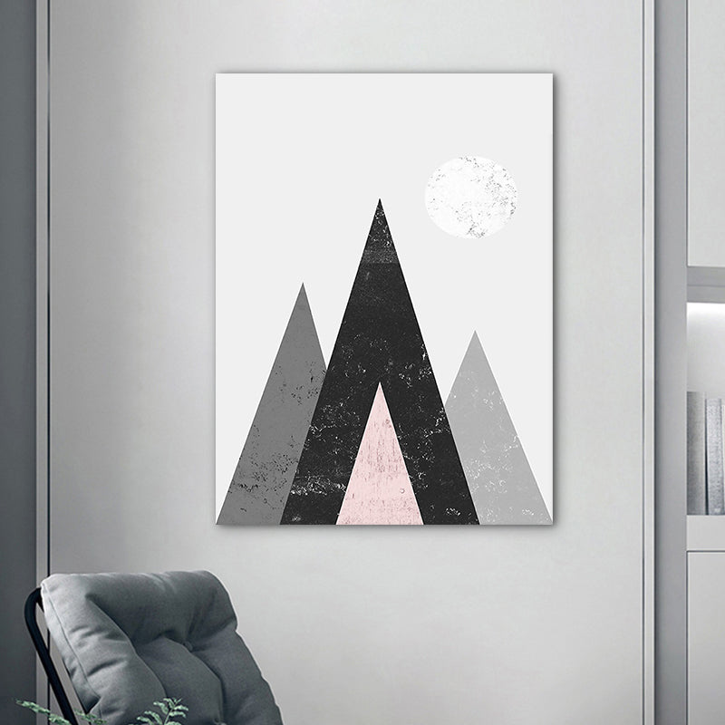 Vivolux | Rolling Mountains Wanddeko Pastellfarben Skandinavischer Stil Leinwand für Esszimmer